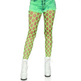Leg Avenue Jumbo Pothole Net Pantyhose Neon Green Fishnet Tights Hosiery