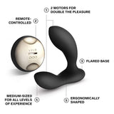 Lelo Hugo Remote Control Prostate Massager Mens Black Anal Vibrator Sex Toy