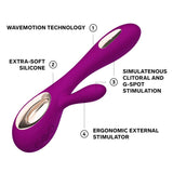 Lelo Soraya Wave Dual Action Massager Deep Rose Rabbit Vibrator Sex Toy