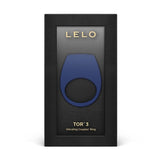 Lelo Tor 3 Vibrating Couples Cock Ring Base Blue App Control Penis Erection Sex Toy