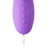 Double Tapping Rabbit Vibrator Purple Bunny Pulse Massager Rechargeable Love Sex Toy