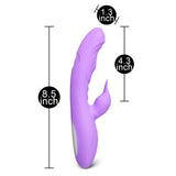 Double Tapping Rabbit Vibrator Purple Bunny Pulse Massager Rechargeable Love Sex Toy