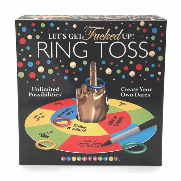 Let's Get Fucked Up Ring Toss Party Play Drinking Game Adult Dare Fun