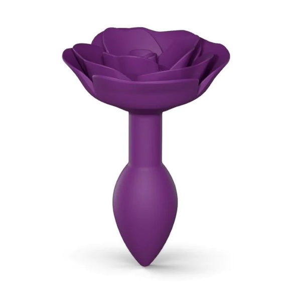 Love To Love Open Roses Small Butt Plug Soft Purple Anal Flower Petal Beginner Sex Toy