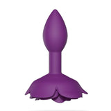 Love To Love Open Roses Small Butt Plug Soft Purple Anal Flower Petal Beginner Sex Toy