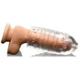 Lovebotz Milker Masturbator Clear Ribbed Penis Stroker Sleeve Sex Toy