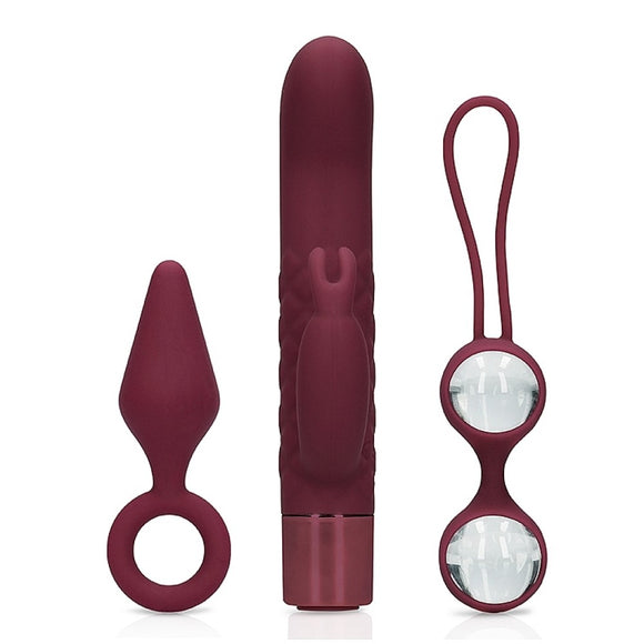 Loveline (S)explore Sex Toy Kit for Her Rabbit Vibrator Butt Plug Kegel Ball Set Gift Box