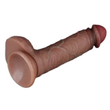 Lovetoy 7.5" Dual Layered Silicone Nature Cock Dildo Realistic Brown Skin Penis Sex Toy