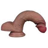 Lovetoy 7.5" Dual Layered Silicone Nature Cock Dildo Realistic Brown Skin Penis Sex Toy