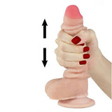 Lovetoy 7" Sliding Skin Dildo Realistic Penis Dual Layer Dong Sex Toy