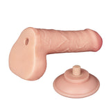 Lovetoy Sliding Skin 7" Dual Layer Dildo Realistic Cock Foreskin Penis Sex Toy