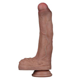 Lovetoy 8.5 Inch Dual Layered Silicone Nature Cock Dildo Realistic Brown Skin Penis Sex Toy