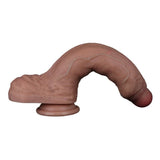 Lovetoy 8.5 Inch Dual Layered Silicone Nature Cock Dildo Realistic Brown Skin Penis Sex Toy