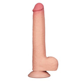 Lovetoy 9" Sliding Skin Easy Bend Dildo Realistic Penis Dual Layer Flexible Dong Suction Cup Sex Toy