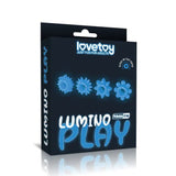Lovetoy Lumino Play Glow In The Dark Cock Ring Set Penis Testicle Erection Band Night Fun
