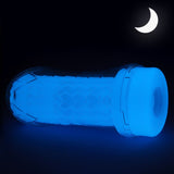 Lovetoy Lumino Play Glow In The Dark Masturbator #2 Ribbed Blue Night Light Sex Stroker