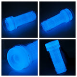 Lovetoy Lumino Play Glow In The Dark Masturbator #2 Ribbed Blue Night Light Sex Stroker