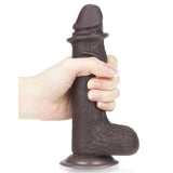 Lovetoy Sliding Skin 7 Inch Black Cock Dual Layer Dong Realistic Flexible Penis Dildo Sex Toy