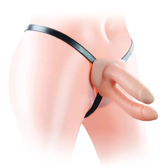 Lovetoy Unisex Hollow Double Penetrator Strap-On Dildo Harness Sex Toy