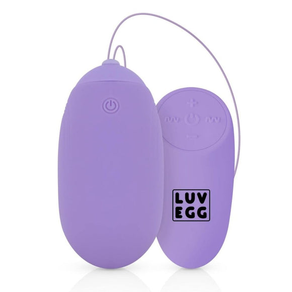LUV EGG XL Vibrating Egg Remote Control Purple Silicone Extra Large Vibe Sex Toy