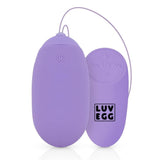 LUV EGG XL Vibrating Egg Remote Control Purple Silicone Extra Large Vibe Sex Toy