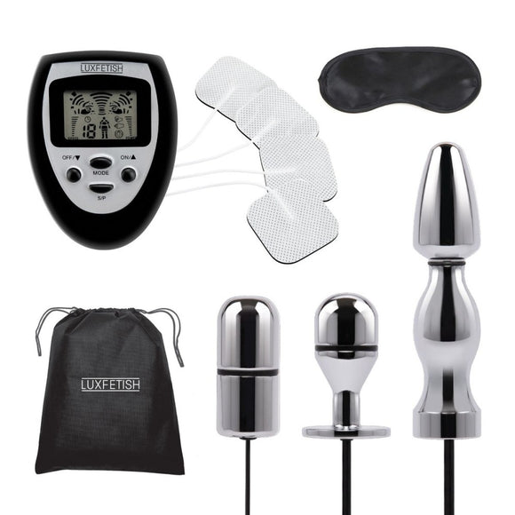 Lux Fetish 9pc Electro-Sex Ultra Shock Set E-Stimulation Starter Kit