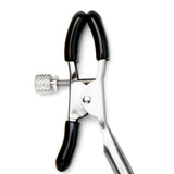 Lux Fetish Adjustable Nipple Clips with Chain Screw Pressure Clamps Stimulation Play