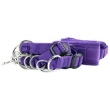 Lux Fetish 7 Piece Bed Spreader Purple Restraint System Cuffs Set