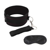 Lux Fetish Collar & Leash Set Adjustable Velcro Submission Fantasy Play