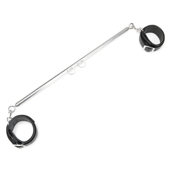 Lux Fetish Expandable Spreader Bar Set with Detachable Leather Cuffs Restraint Play