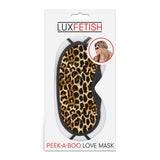 Lux Fetish Peek-A-Boo Love Mask Leopard Print Blindfold Sensory Play