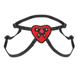 Lux Fetish Red Heart Strap On Harness Adjustable Unisex Dildo Sex Play