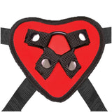 Lux Fetish Red Heart Strap On Harness Adjustable Unisex Dildo Sex Play