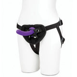 Lux Fetish Strap On Harness & 5" Purple Dildo Set Unisex Adjustable