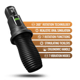 M For Men 3rd Base Vibrating Rotating Stroker Oral Penis Masturbator Sex Toy