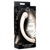 Master Series 10X Vibra-Crescent Vibrating Silicone Dual Ended Dildo Silver G-Spot P-Spot Vibrator Sex Toy