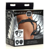 Master Series Ass Holster Butt Plug Harness Faux Leather Anal Sex Play