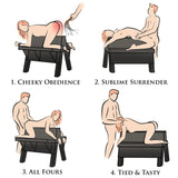 Master Series Bareback Submission Horse Bondage Bench BDSM Position Dungeon Gear