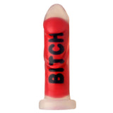 Master Series BITCH Silicone Dildo Red Ribbed Thick Penis Kinky Sex Toy