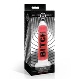 Master Series BITCH Silicone Dildo Red Ribbed Thick Penis Kinky Sex Toy