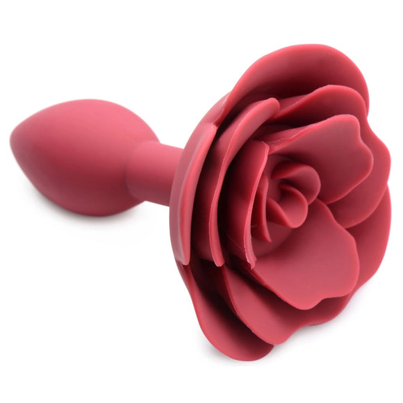 Master Series Booty Bloom Red Rose Bud Butt Plug Soft Silicone Anal Flower Sex Toy