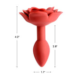 Master Series Booty Bloom Red Rose Bud Butt Plug Soft Silicone Anal Flower Sex Toy