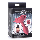 Master Series Booty Bloom Red Rose Bud Butt Plug Soft Silicone Anal Flower Sex Toy