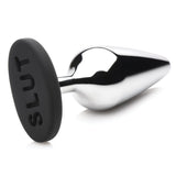 Master Series Butt Slut Metal Silicone Anal Plug Temperature Play Sex Toy