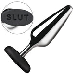 Master Series Butt Slut Metal Silicone Anal Plug Temperature Play Sex Toy