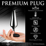 Master Series Butt Slut Metal Silicone Anal Plug Temperature Play Sex Toy