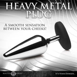 Master Series Butt Slut Metal Silicone Anal Plug Temperature Play Sex Toy