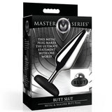 Master Series Butt Slut Metal Silicone Anal Plug Temperature Play Sex Toy