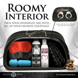 Master Series Cuffed & Loaded Leather Travel Bag with Handcuff Handles BDSM Kit Storage Accessory