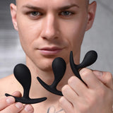 Master Series Dark Droplets 3 Piece Curved Anal Trainer Set Butt Plugs